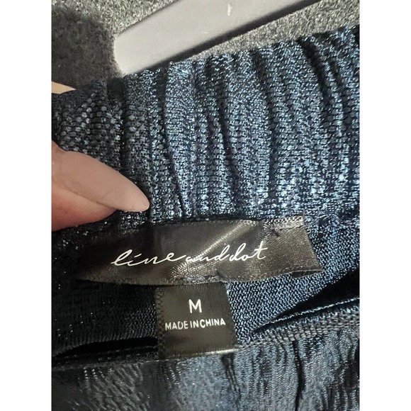 Line and Dot Metallic Party Pants wide leg NWOT - Picture 2 of 3